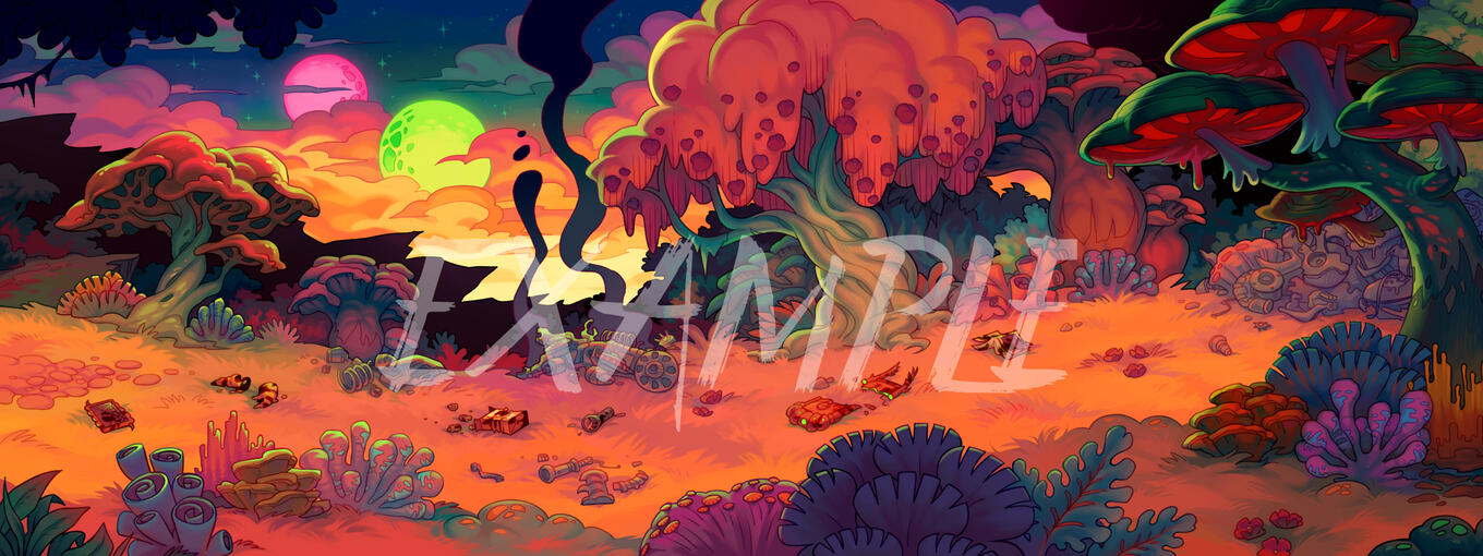 IMG-07: DETAILED BACKGROUND - $300-500 Fully rendered (Features no characters, or a faceless crowd)
