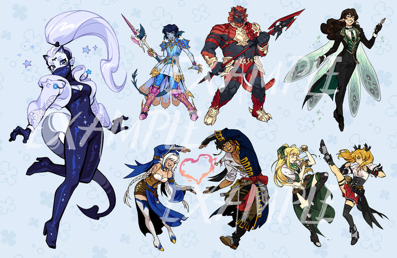 SPR-04: PIXEL FULLBODY - $90 (May feature several characters)