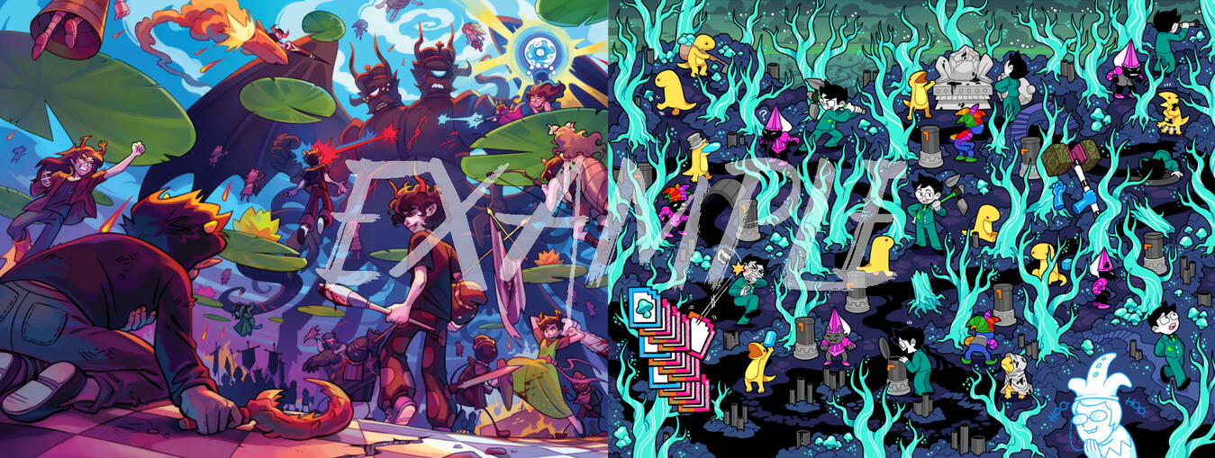 IMG-05: ELABORATE ILLUSTRATION - $300-500 Fully rendered, with lots of characters, and/or a highly detailed environment + a consideration for CMYK if needbe (May feature several characters)